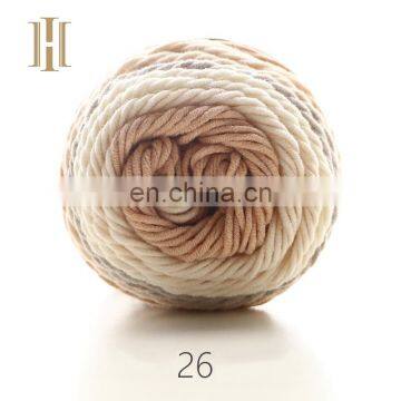 High Quality Rainbow Cake Yarn Fancy Knitting Yarn Blended 2.03NM Cotton Yarn Rainbow photo-5