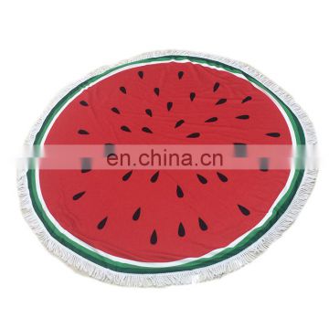 watermelon shaped round beach towel with low price