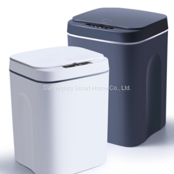 Smart trash can X5/7 white/dark gray ABS+PP, 16L, three control mode USB Charger LED light