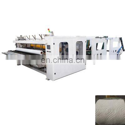 PLC controlled cutting machine type toilet paper rewinding machine