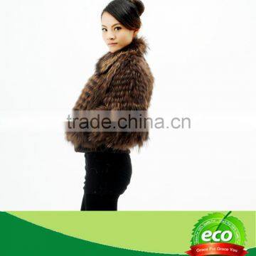 Neweset Style Warm Red Pretty Elegent Women Real Raccoon Dog Fur Vest On Sale