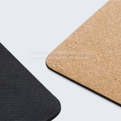 Custom Logo Printing Eco Friendly Non Slip Natural Rubber Material Colorful Cork Yoga Mat photo-4