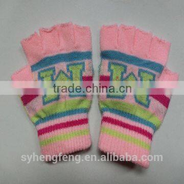 2015 Wholesale winter fingerless knit gloves