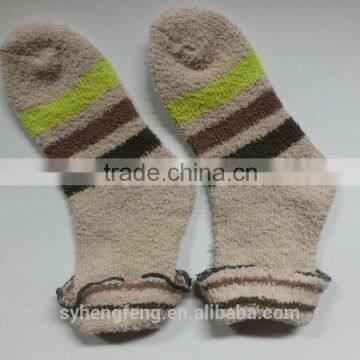 Winter Long Printed Cotton Velvet Room Socks photo-3