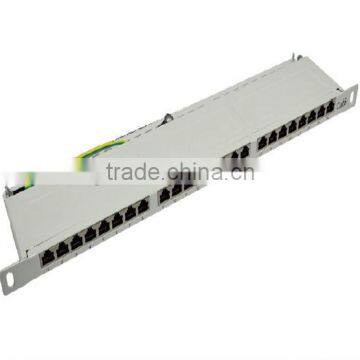 0.5 U 24 port FTTH unshielded cat6 FTP patch panel