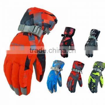 Polyester Material Waterproof Ski Gloves