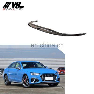 Modify Luxury A4 B9 Carbon Fiber Front Spoiler Lip for Audi A4 S-LINE S4 Sedan 4-Door 2020-2021