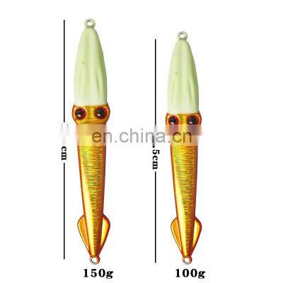 New design 110g/150g  squid jig fishing saltwater slow pitch jigs metal