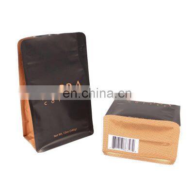 Custom Coffee Bags Zipper Sizes 250 Grams Packaging For Coffee Pouches With Valve Black Eco Digital Printing