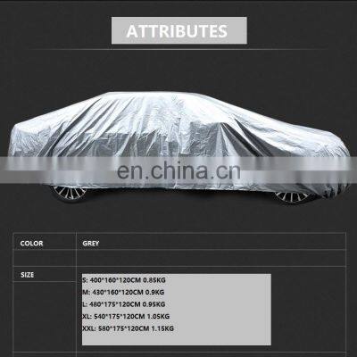 Waterproof Black Polyester UV Protection Car Sunshade Net Top Cover Universal Car Cover photo-4