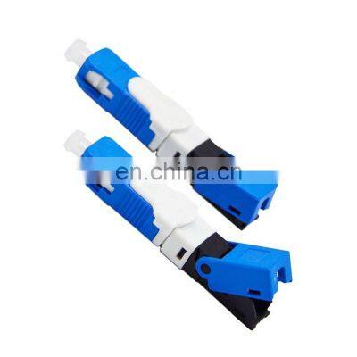 Hanxin ftth fiber optic equipment indoor cable duplex quick adapter st fc sc lc upc apc fast connector