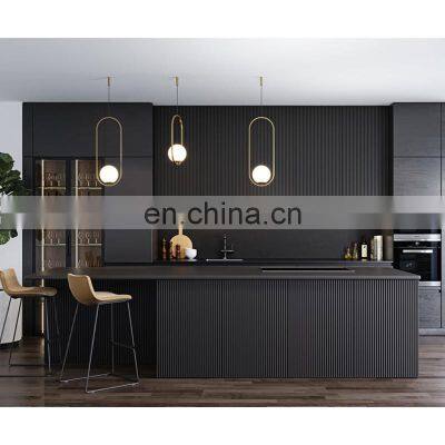 America Design Solid Wood Kitchen Cabinets With Kitchen Island