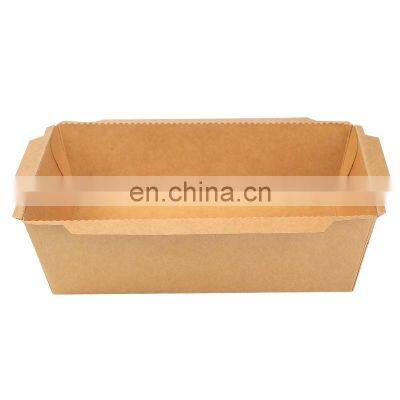 customized disposable kraft food packaging take away paper box