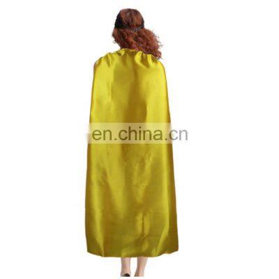 Made in China Halloween Gold Cape Costumes for Kids and Adults