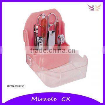 Low price manicure set pink promotional beauty gifts