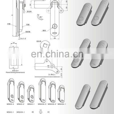 MS843-1 Zinc Alloy Matt Standard Cabinet Panel Lock photo-4