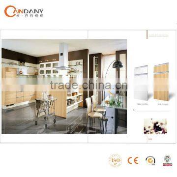 Natural wooden melamine board kitchen cabinets