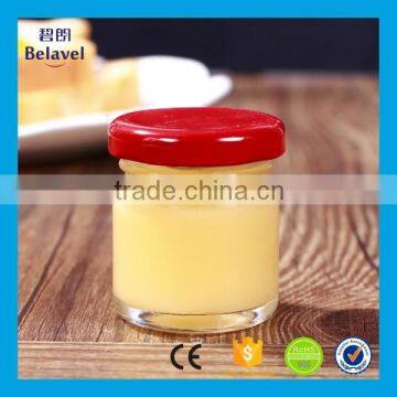 Wholesale mini 35ml round clear honey glass jar with metal lid                        
                                                Quality Choice