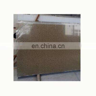 Factory wholesale customized artificial  brown quartz countertops slabs