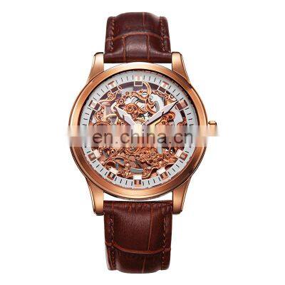 Utime Automatic Watching Men Fashion Skeleton Mechanical Watch Sport Waterproof Men Classic Business Wristwatch U0001G