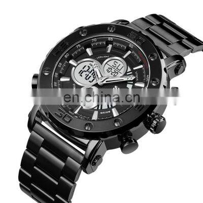 skmei new models watch 1636 stainless steel analog digital watches men