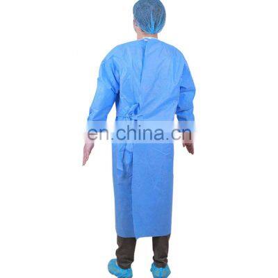 Medical SMS Non-woven EN13975 Reinforced Sterile Surgical Gown