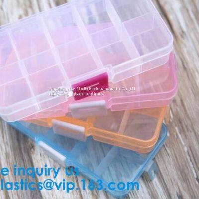 Grid Storage Box Plastic Single Compartment Size Adjustable Jewelry Organizer Bead Storage Box photo-4