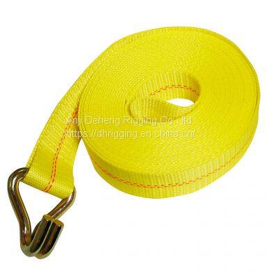 2 Inch Winch Strap With Wire Hook / Flat Hook / D - Ring / Chain Anchor photo-2