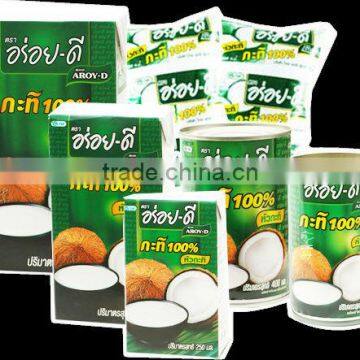 Coconut milk 100% AROY-D Absolute UHT from Thailand