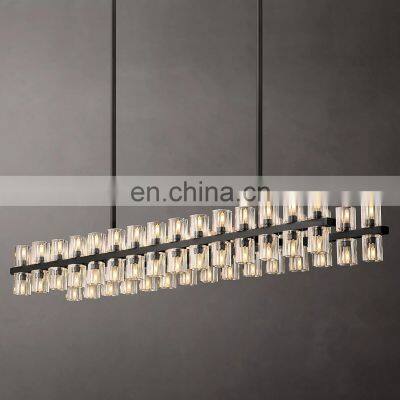 Hengzhi Villa Dining Room Crystal Lamps ARCACHON LED RECTANGULAR CHANDELIER 54