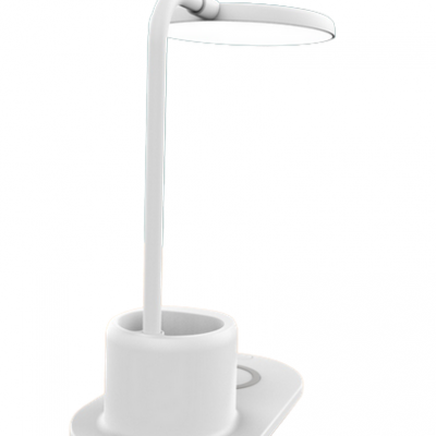 LED Desk Lamp With Wireless Fast Charger and Pen Holder for Home and Office Multifunction Charger