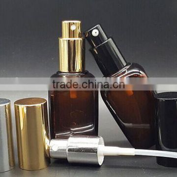 15ml 30ml 50ml amber square lotion glass bottle