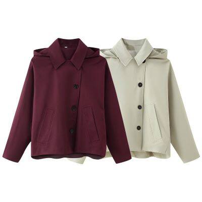 Jacket jacket Spring and Autumn new women's clothing hooded casual versatile short Parker top