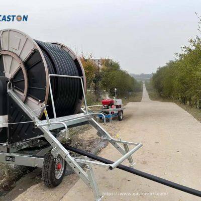 JP90-400 Travelling Hard Hose Reel Sprinkler Irrigation Machine for 4-8 hectares Farm Irrigation System