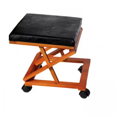 Folding Foot Rest - Wooden Rolling Office Chair Leg Rest Wooden Footrest