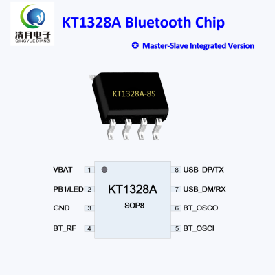KT1328A Bluetooth Chip Master-Slave Integrated Ver JieLi IC BLE Passthrough Serial Port  AT Command Control by Arduino Nano SOP8 for Remote-controlled