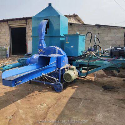 Mobile Diesel-Motor-Version Silageverpackungssackmaschine Heu-Grün-Gelb-Speicherballenpresse photo-5