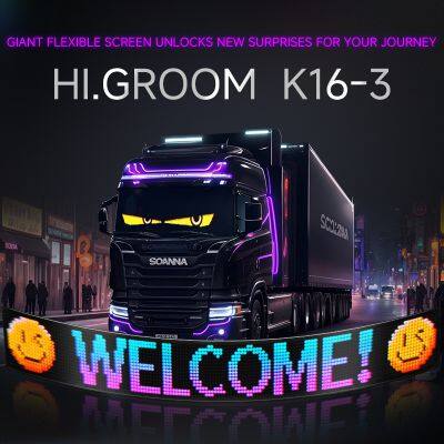 Led Flexible Car Window Display Light DIY Custom Animation Programmable Truck Advertising Logo Light Angel Devil Eye Lamp photo-2