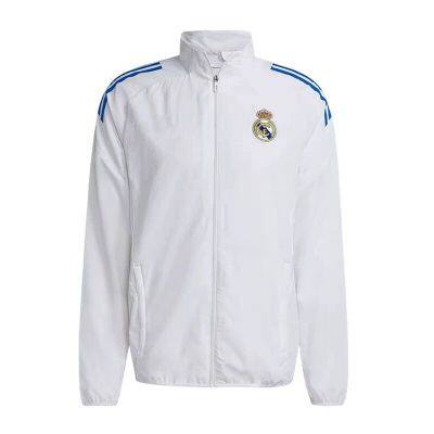Real Madrid Football Windbreaker Jacket Sports Long Sleeve Winter Training Suit