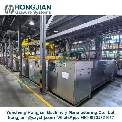 Полностью автоматическая электропокровочная линия для гальванографических цилиндров