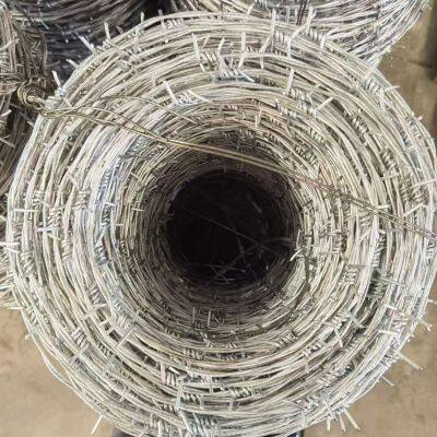 Barbed Wire Fence Roll 2.5mm Wire Diameter Heavy Duty Anti-Intrusion Military Base Security