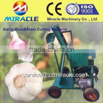 Garlic top and tail cutter/removal machine of garlic stem and root