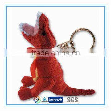 Custom trex 4" mini plush keychain toys