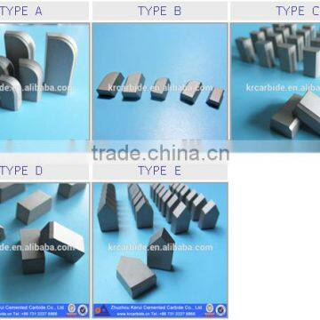 K10/K20/K30/P20/P30 cemented tungsten carbide tips for lathe turning tools