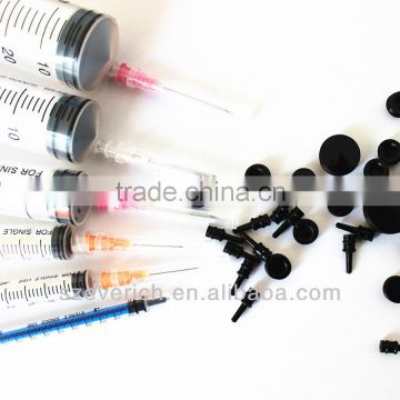 Rubber stopper for disposable syringe