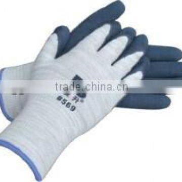 10 gauge Latex glove/wrinkle plam gloves for labor protection