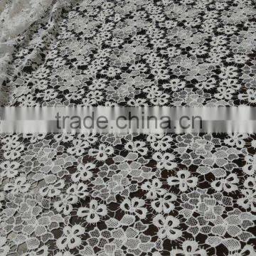 2016 New Design Milk Silk 100% Polyester Chemical Lace Water Soluble Embroidery Lace Textile for Dress photo-6