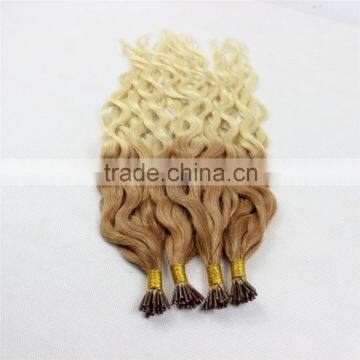 Ombre keartin curly silk strand hair extensions                        
                                                                                Supplier's Choice