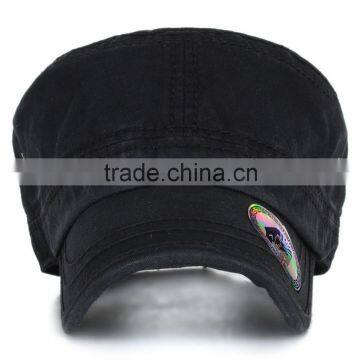 Wholesale Custom High Quality Unisex Black Jean Washed Military Cap and Hat Quality Choice photo-2