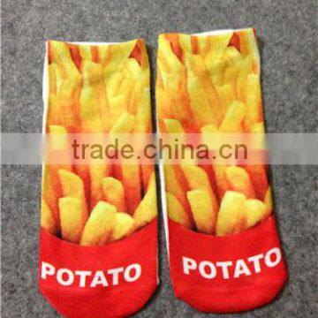 Custom Sublimation Print Potato Socks